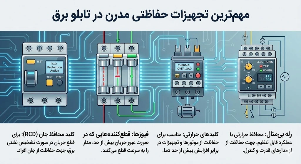 تجهیزات حفاظتی در تابلو برق