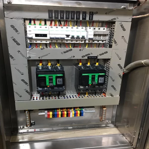 پروژه 5 Wall mounted stainless steel electrical panel assembly 1 600x600