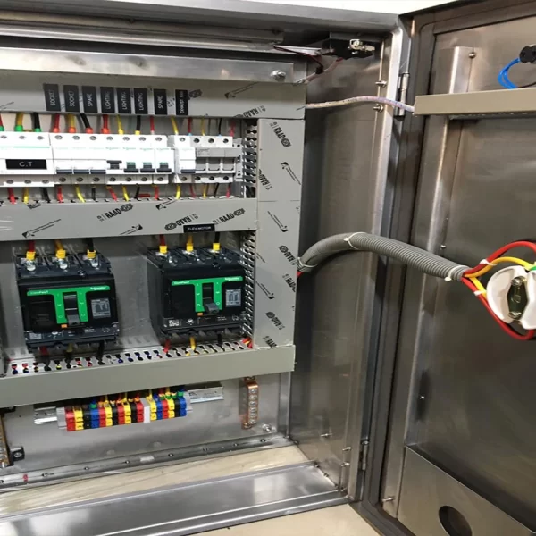 پروژه 6 Wall mounted stainless steel electrical panel assembly 2 600x600