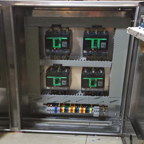 پروژه 8 Wall mounted stainless steel electrical panel assembly 4 600x600